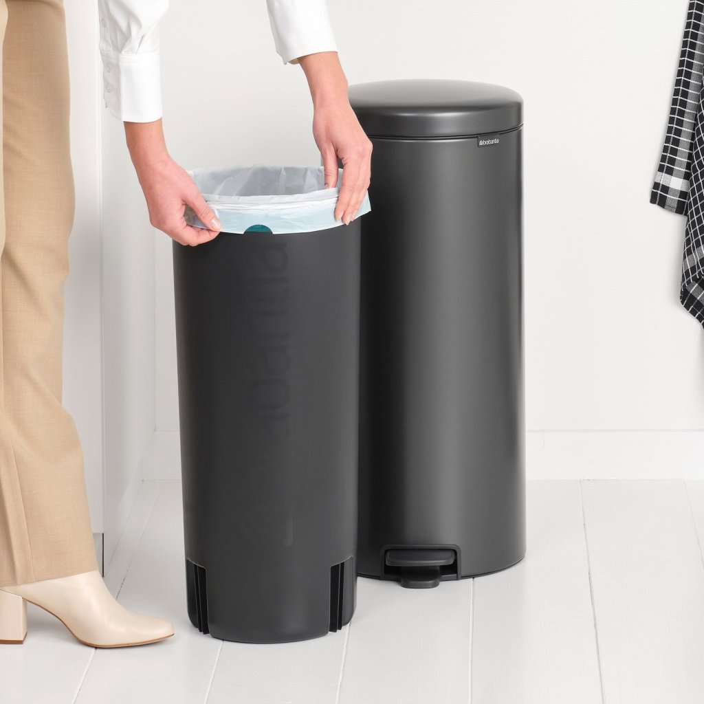 Brabantia Pedalhink NEWICON 30 l, mörk grå, stål
