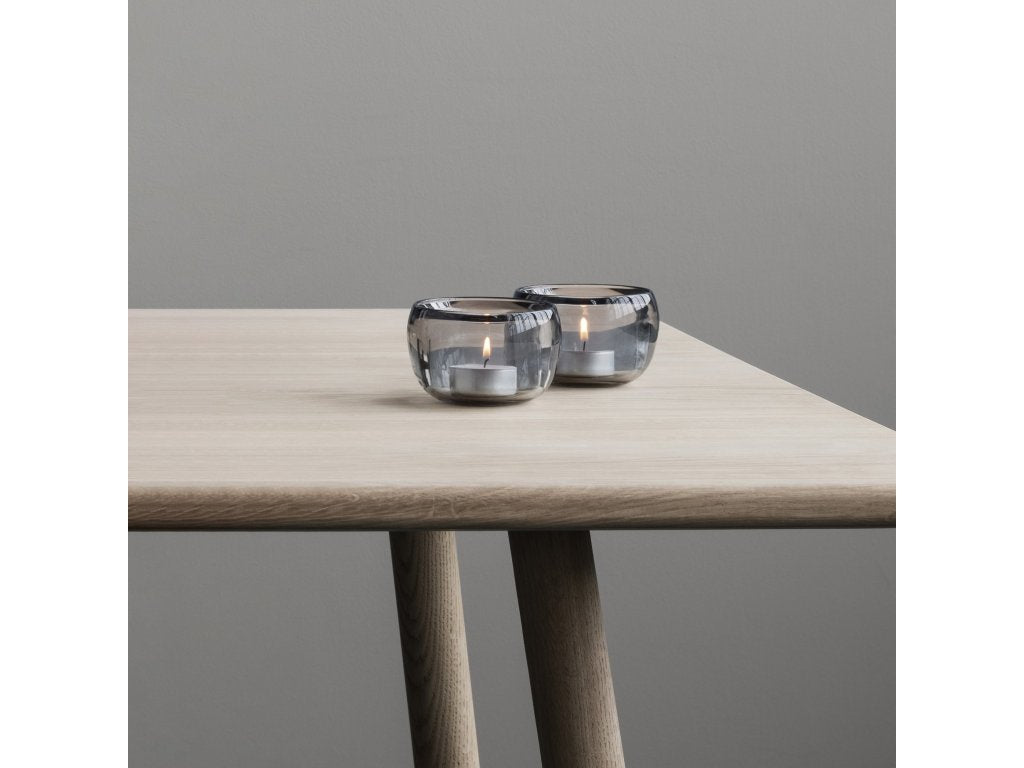 Stelton Hållare för värmeljus ORA 9 cm, set i 2 delar, rök, glas