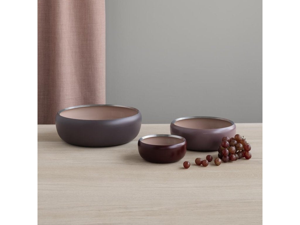 Stelton Fruktskål ORA 22 cm, gammelrosa, rostfritt stål