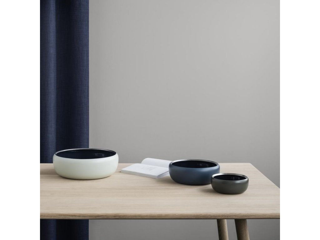 Stelton Fruktskål ORA 22 cm, dammig blå, rostfritt stål