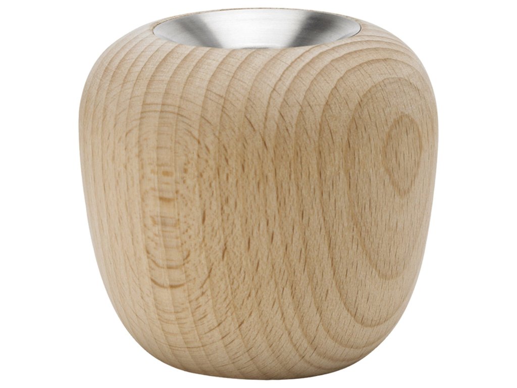 Stelton Hållare för värmeljus ORA 8 cm, brun, bokträ