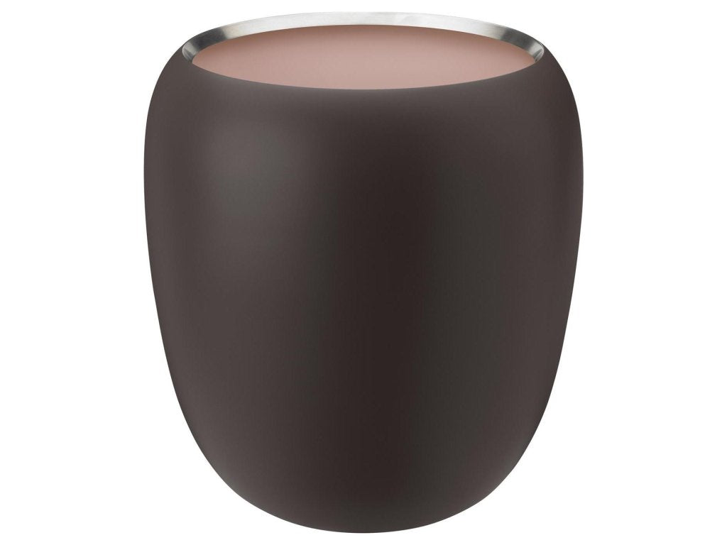 Stelton Vas ORA 22 cm, mörkbrun, rostfritt stål