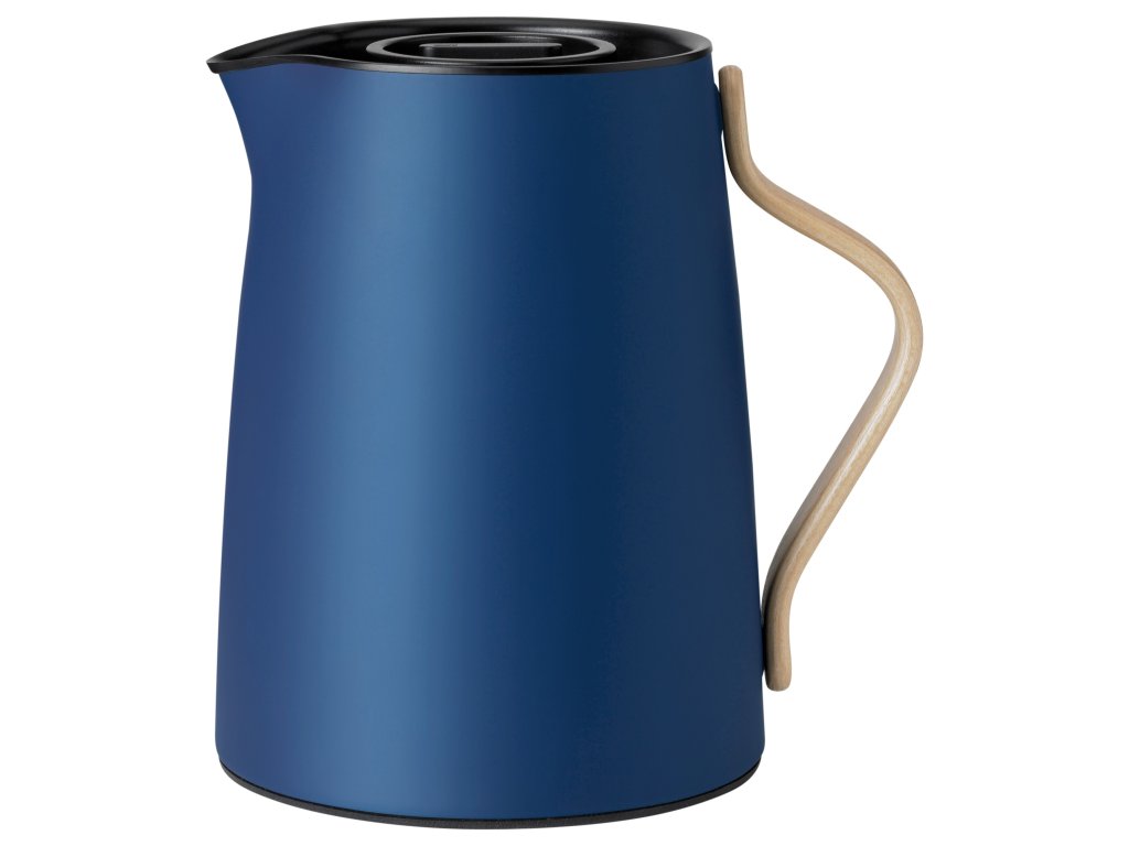 Stelton Vakuumkanna EMMA 1 l, för te, mörkblå, rostfritt stål