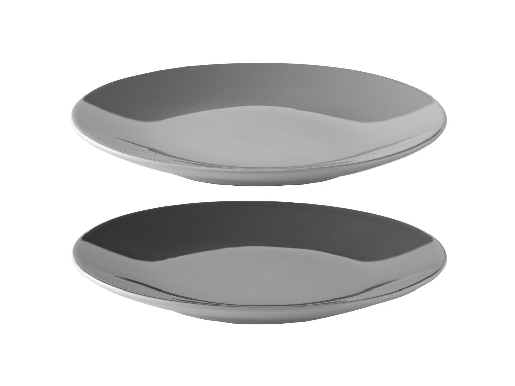 Stelton Middagstallrik EMMA 22 cm, set i 2 delar, grå, stengods