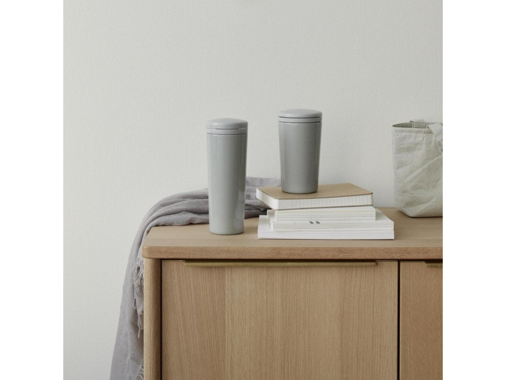 Stelton Termosmugg CARRIE 400 ml, ljusgrå, rostfritt stål