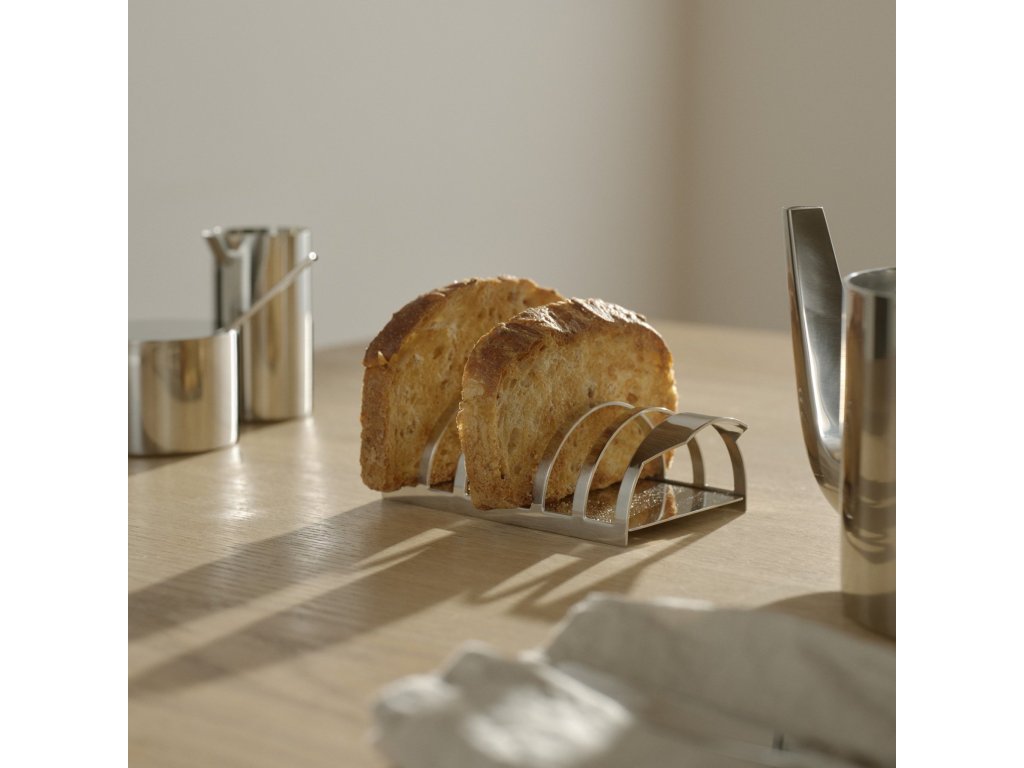 Stelton Ställ för rostbröd ARNE JACOBSEN 16 cm, silver, rostfritt stål