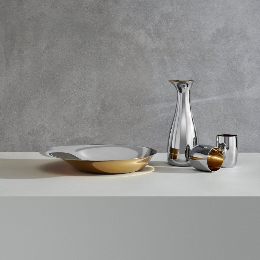 Stelton Fruktskål NORMAN FOSTER 36 cm, silver / guld, rostfritt stål