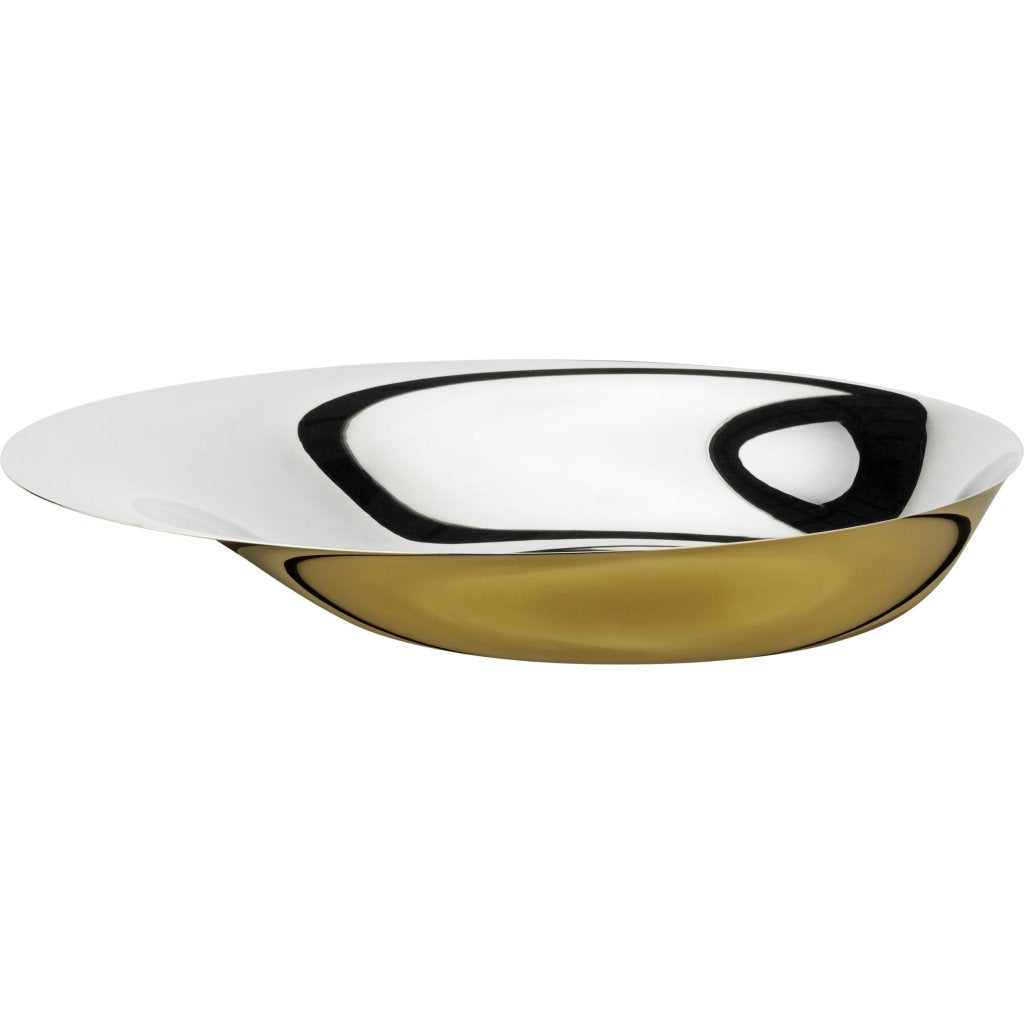 Stelton Fruktskål NORMAN FOSTER 36 cm, silver / guld, rostfritt stål