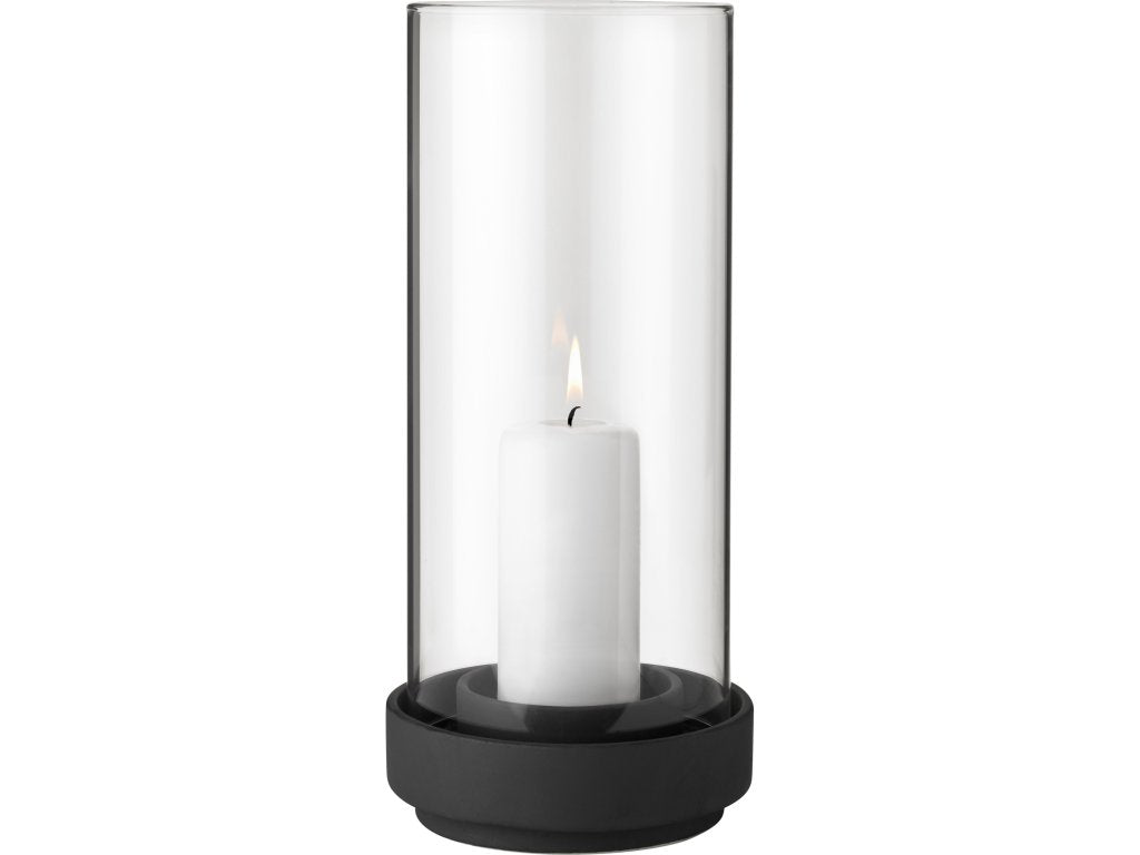 Stelton Ljushållare HURRICANE 28 cm, svart, stengods