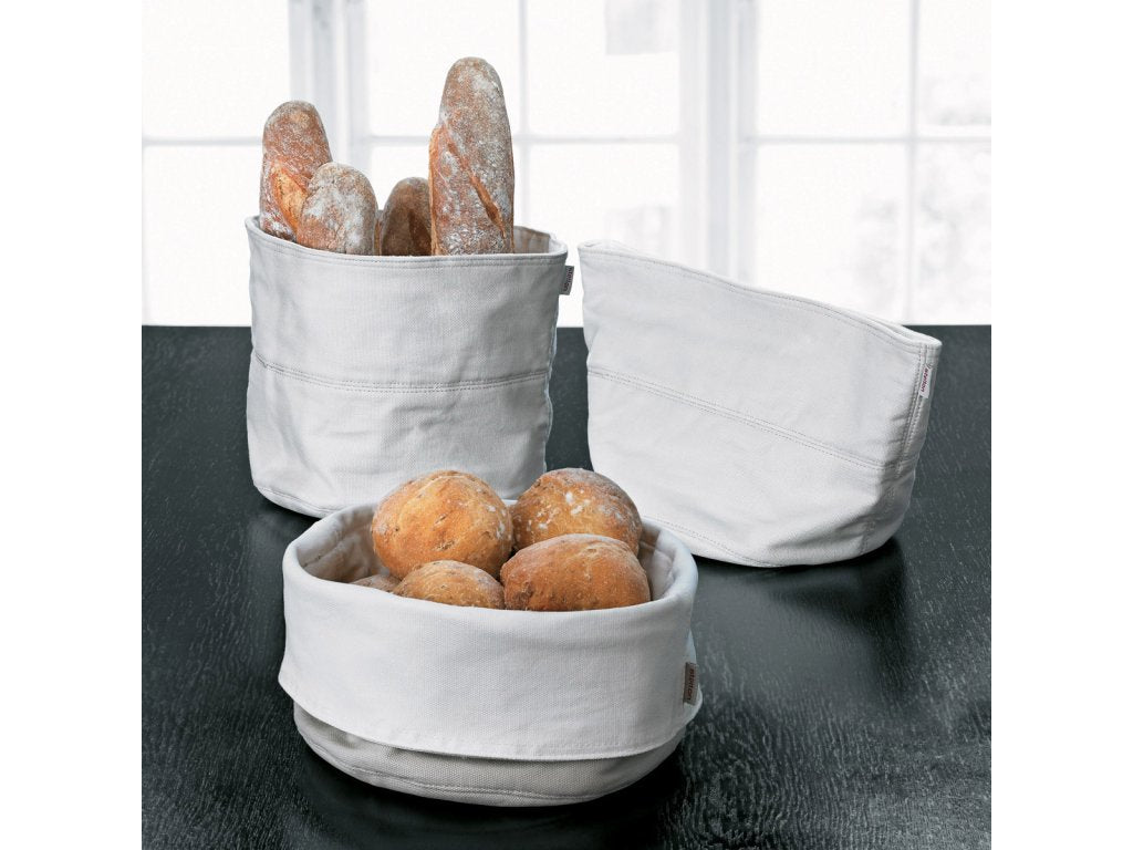 Stelton Brödkorg 23 cm, sand/vit, bomull