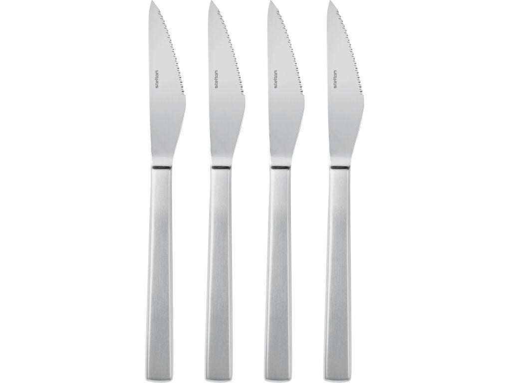 Stelton Köttkniv MAYA 2000, set i 4 delar, silver, rostfritt stål