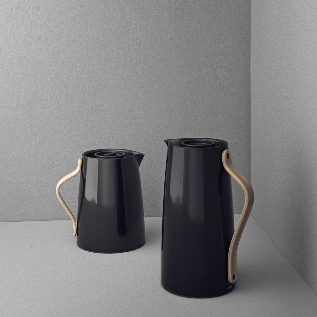 Stelton Vakuumkanna EMMA 1,2 l, för kaffe, svart, rostfritt stål