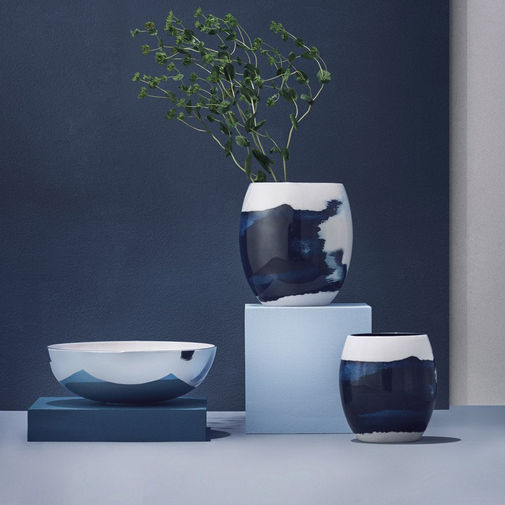 Stelton Vas STOCKHOLM AQUATIC 16 cm, blå, aluminium