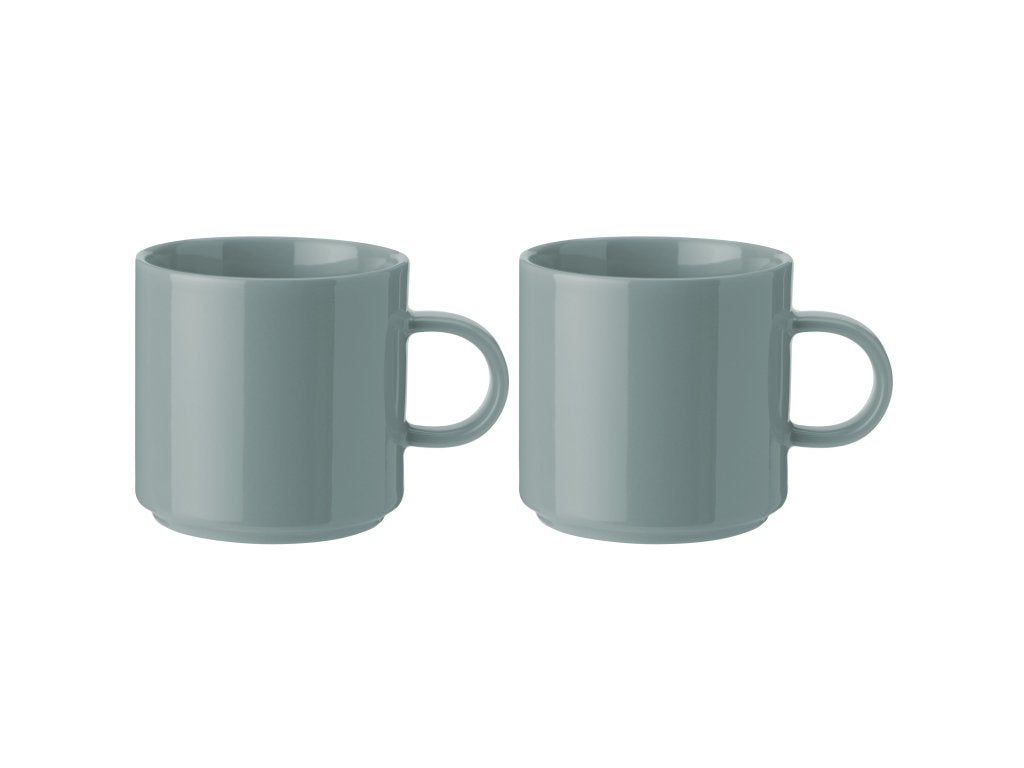 Stelton Kaffekopp 200 ml, set i 2 delar, blek grön, stengods