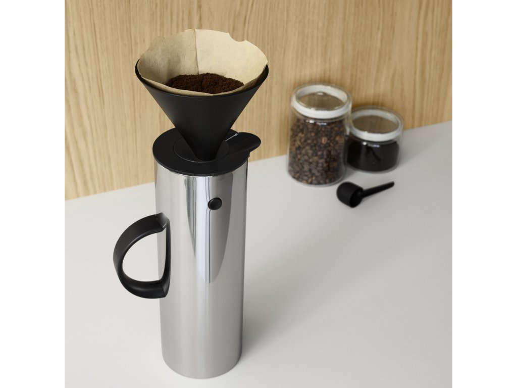 Stelton Droppare med filter för långsam bryggning 14 cm, svart, plast