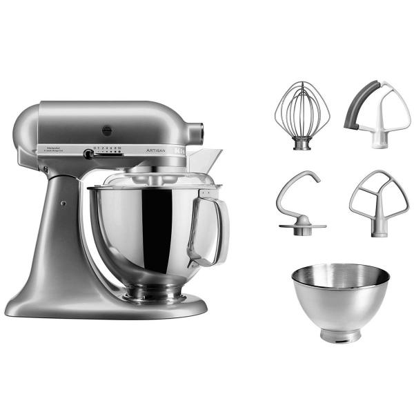 KitchenAid  Artisan 5Ksm175Ps Köksmaskin M/Fällbart Drivhuvud 4,8L contour Silver