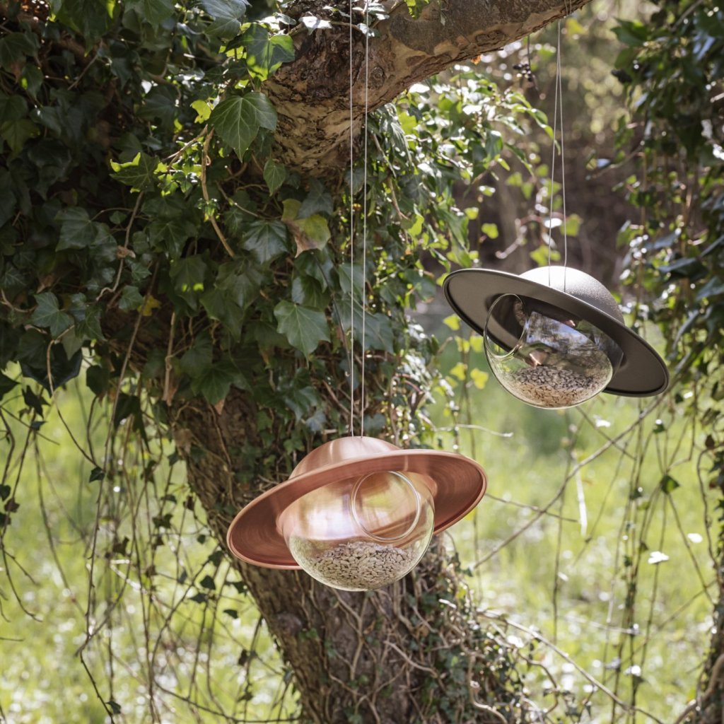 Eva Solo Fågelmatare SATURN 24 cm, svart, rostfritt stål