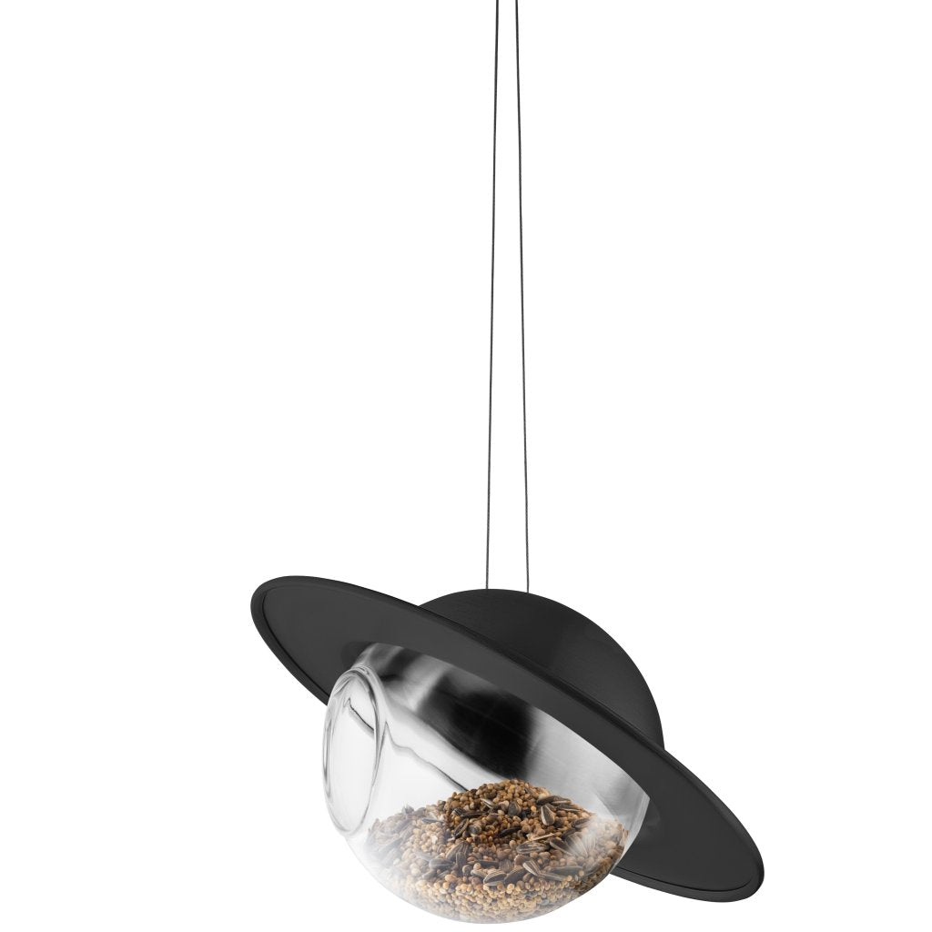 Eva Solo Fågelmatare SATURN 24 cm, svart, rostfritt stål