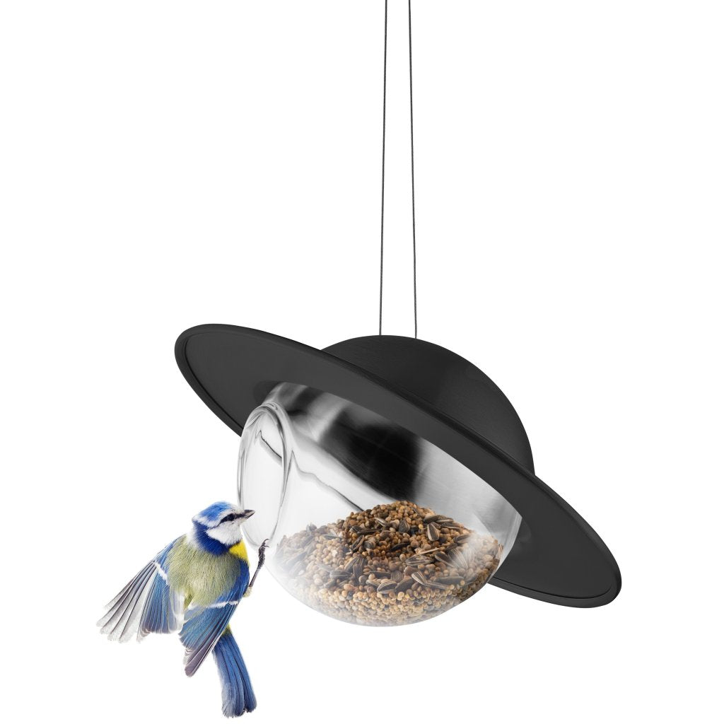 Eva Solo Fågelmatare SATURN 24 cm, svart, rostfritt stål