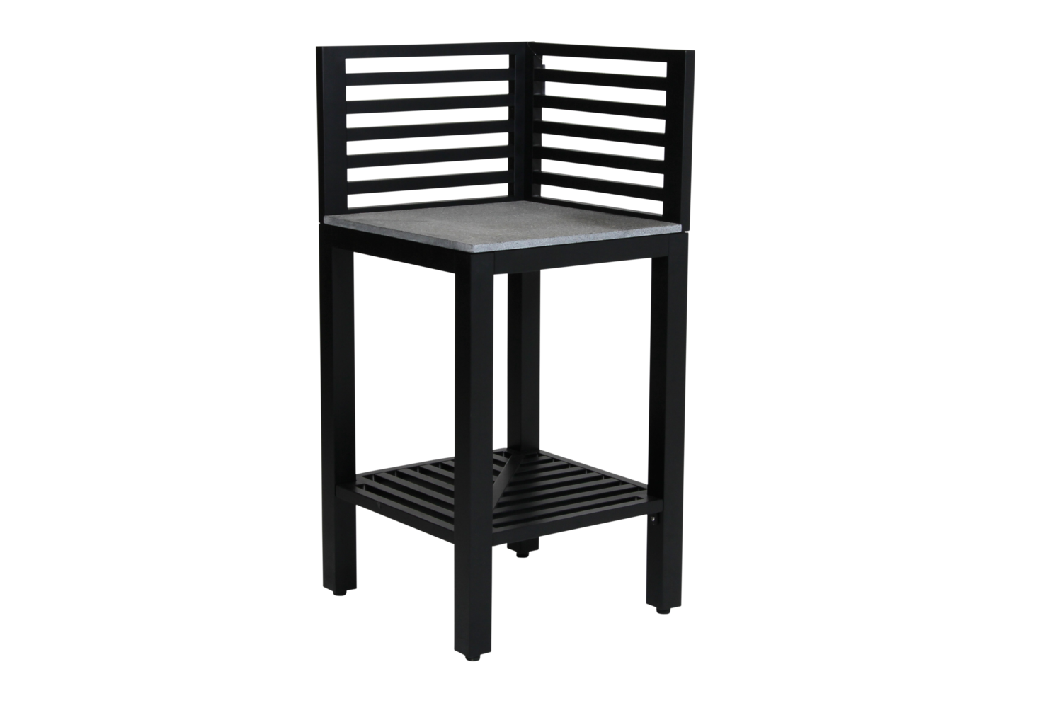 Brafab Bellac utekök hörndel Svart/grå 60x60x127 cm