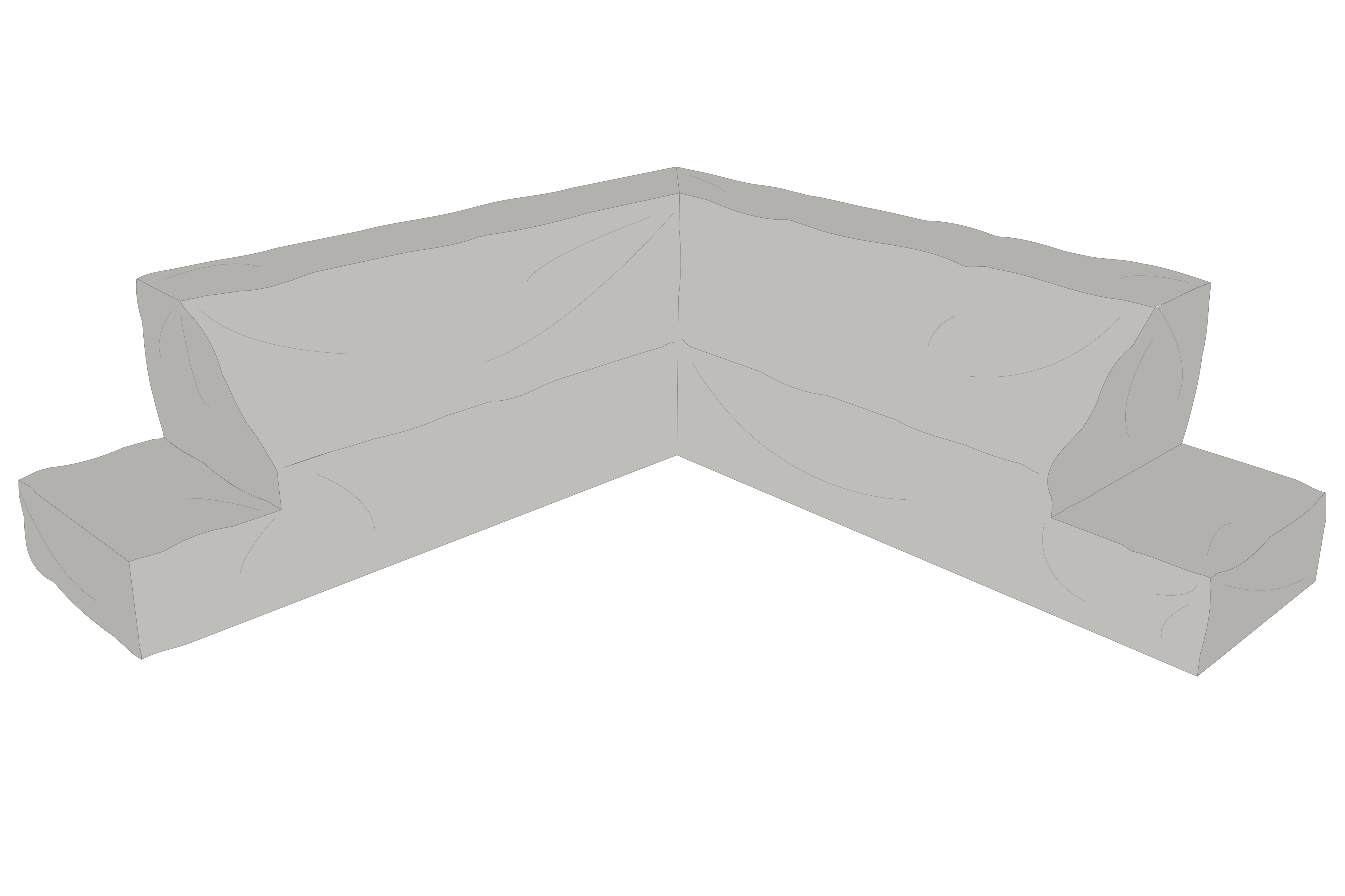 Brafab Möbelskydd hörnsoffa Grå 269x74x62 cm