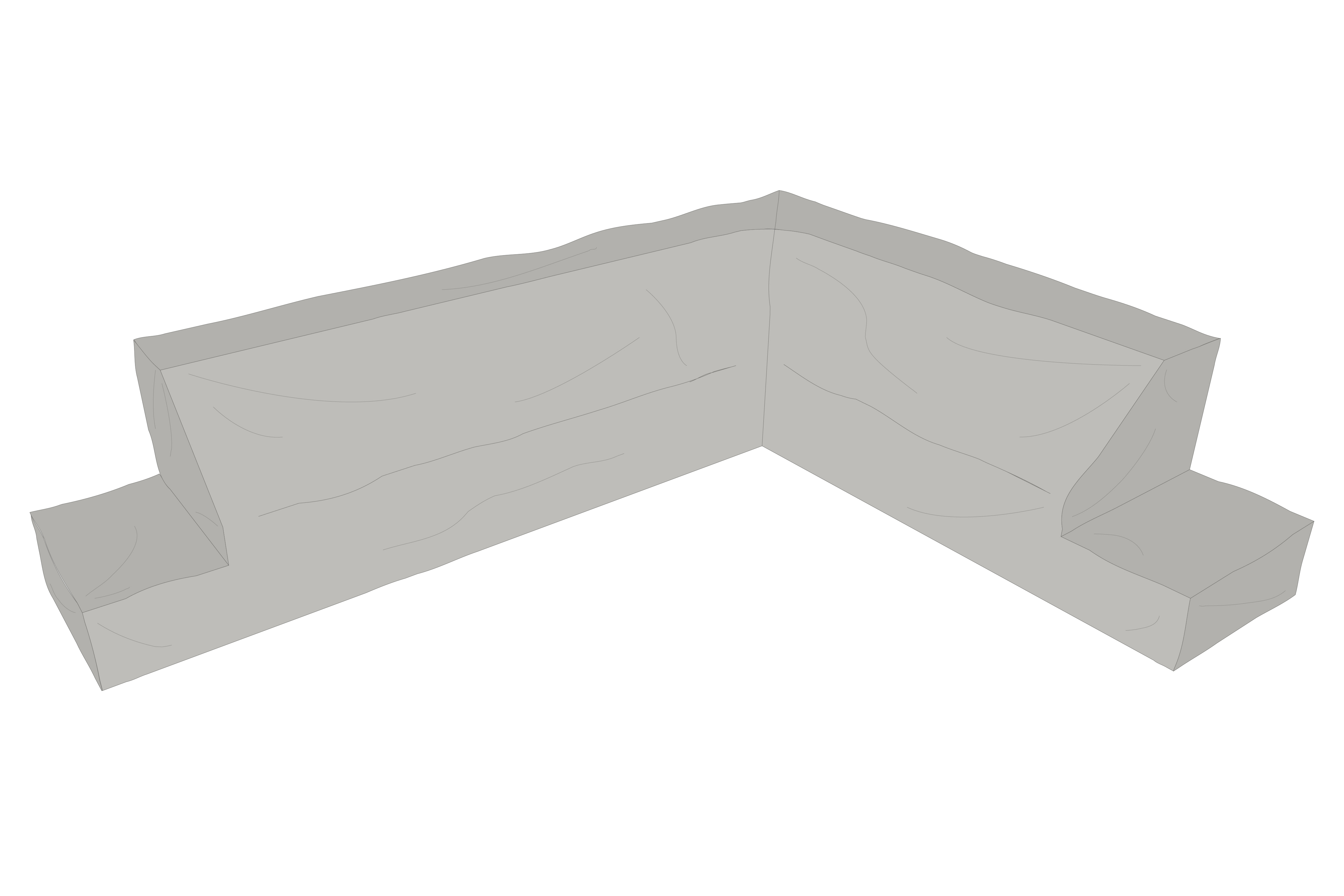 Brafab Möbelskydd hörnsoffa Grå R339xL269x74x62cm