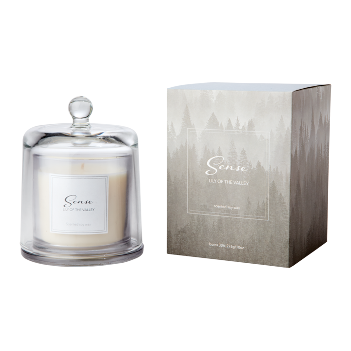 Affari of Sweden SENSE Doftljus med kupa Lily of the valley, Vit