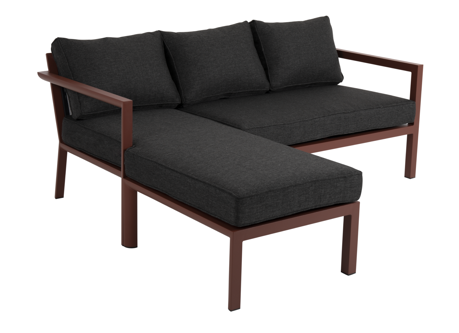 Brafab Delia divansoffa Burnt paprika/grå