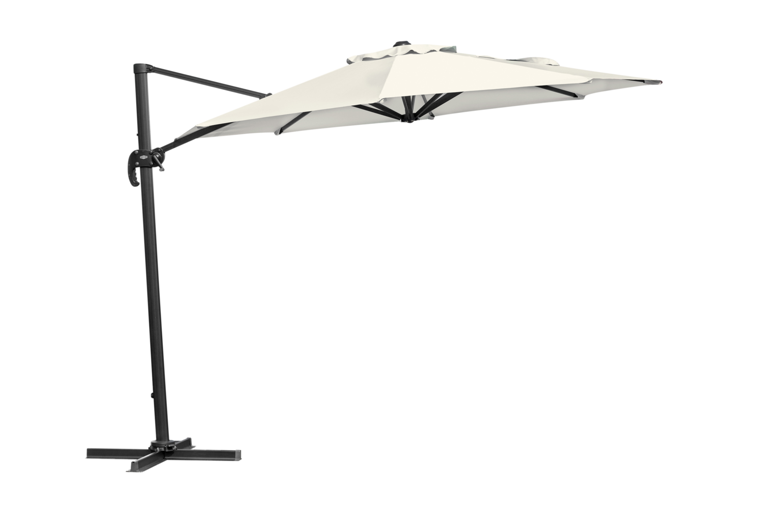 Brafab Linz frihängande parasoll Antracit/khaki 3 M