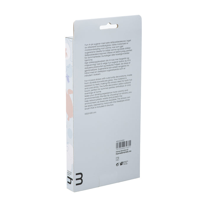 Modern House Fun Sugrör 4-pack