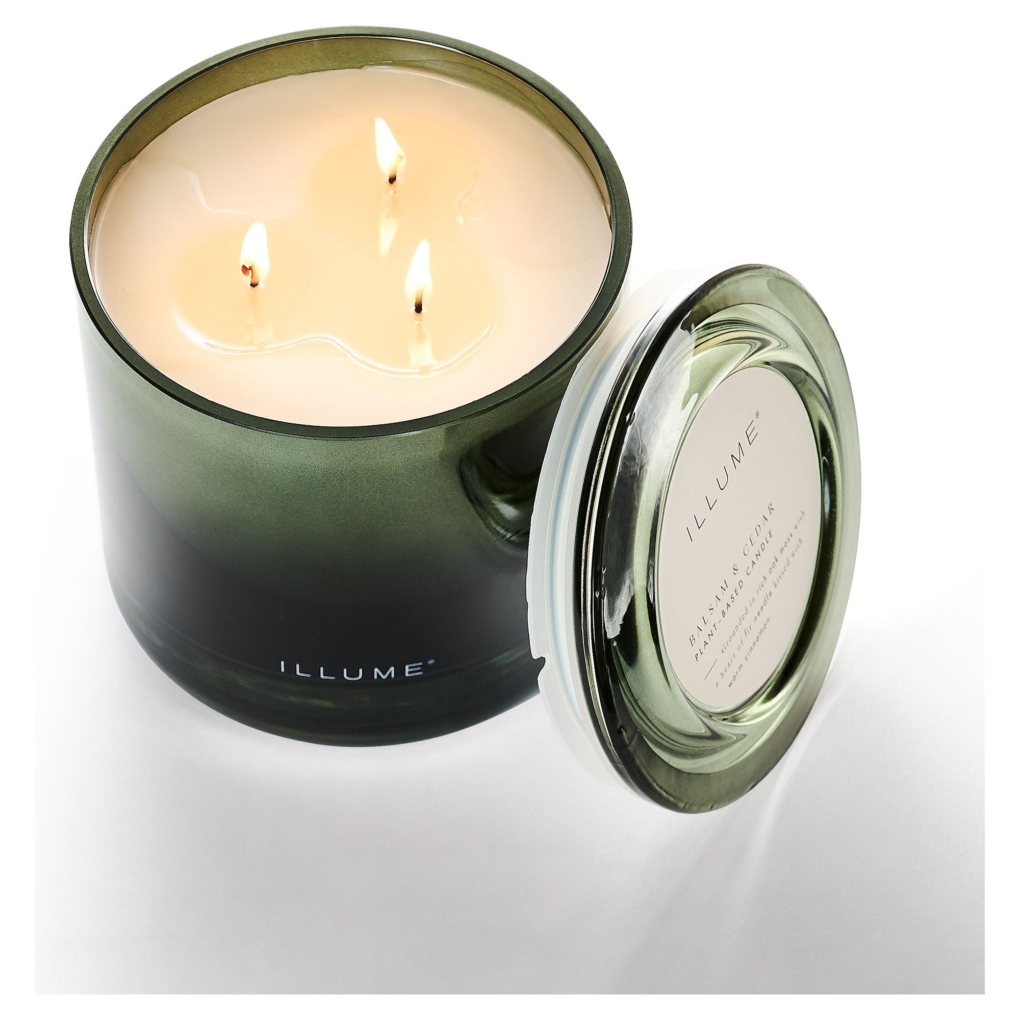 Illume Balsam & Cedar Statement Glasljus, Grön,