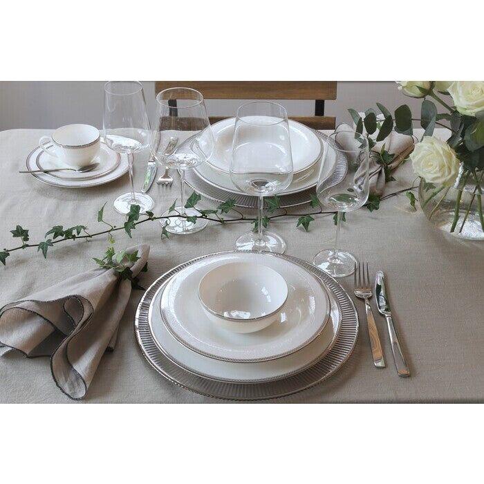 Royal Porcelain - Silver Paisley - Pasta Tallrik