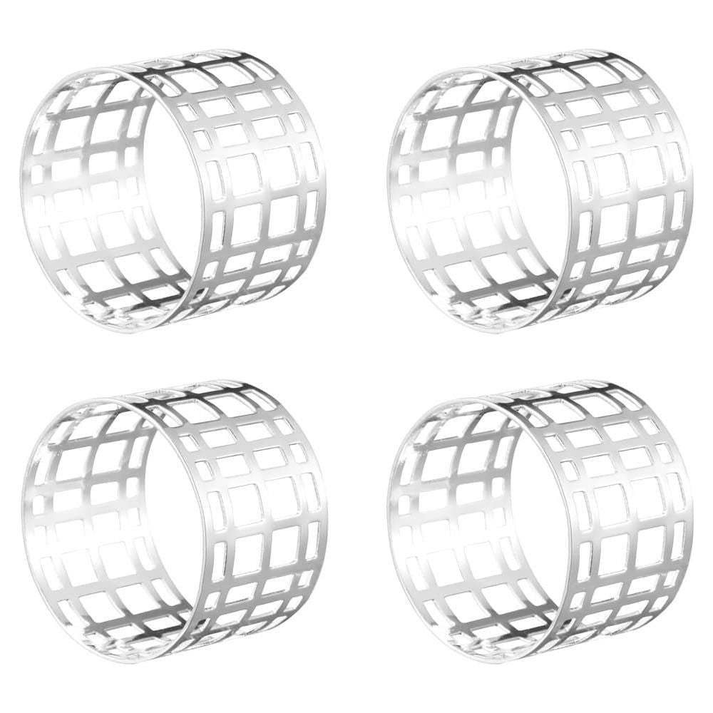 Dorre Servina Servettringar Silver 4,5 cm 4-pack