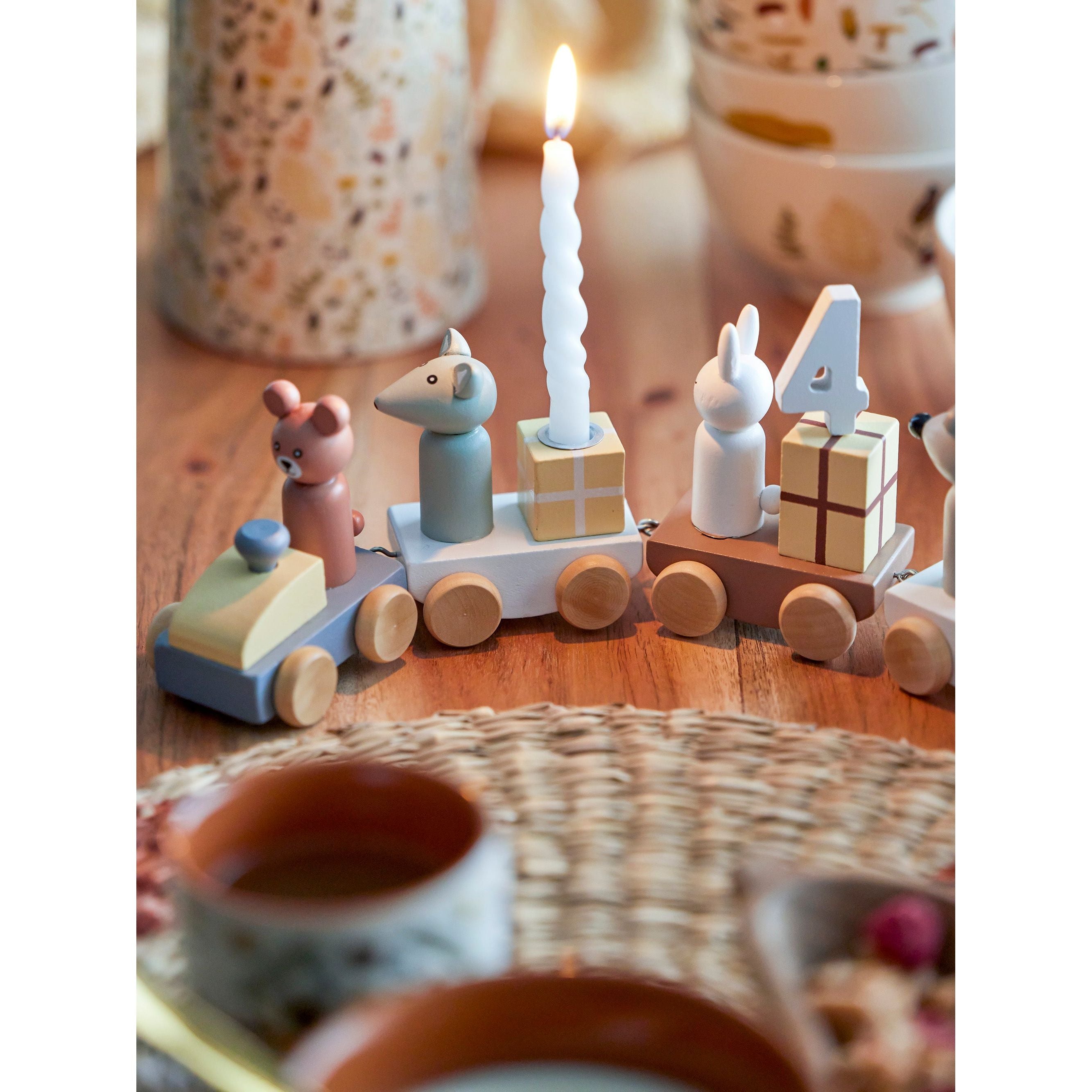 Bloomingville Mini Junaid Födelsedagsdekoration, Brun, MDF