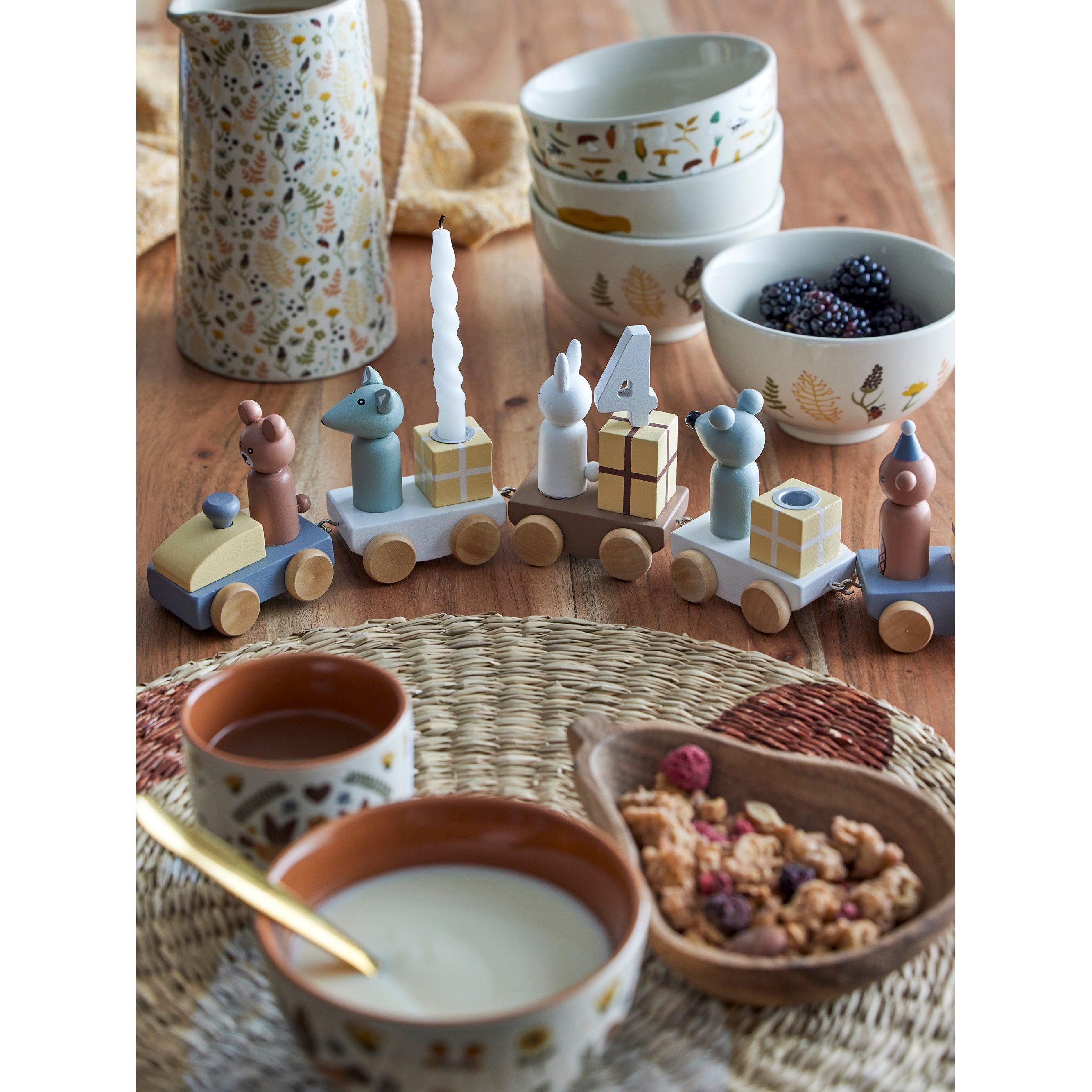 Bloomingville Mini Junaid Födelsedagsdekoration, Brun, MDF