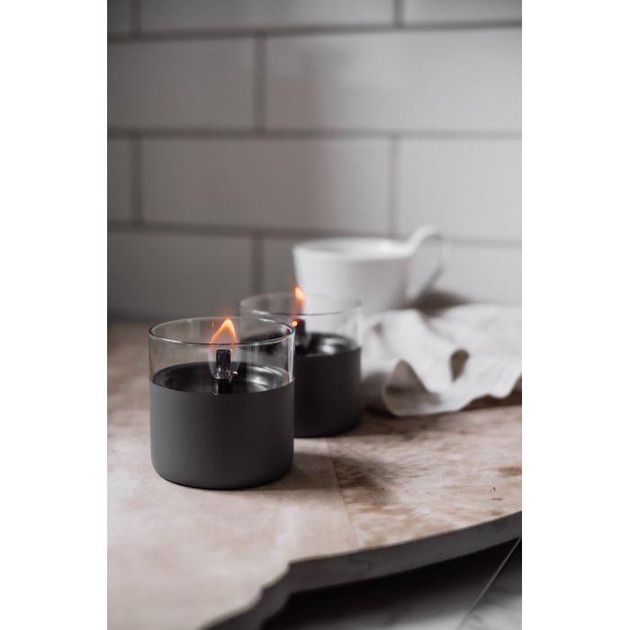 TenderFlame  Ljuslykta Lilly 150 ml 2-pack dark grey