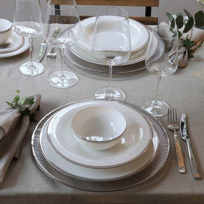 Royal Porcelain - Silver Paisley - Pasta Tallrik