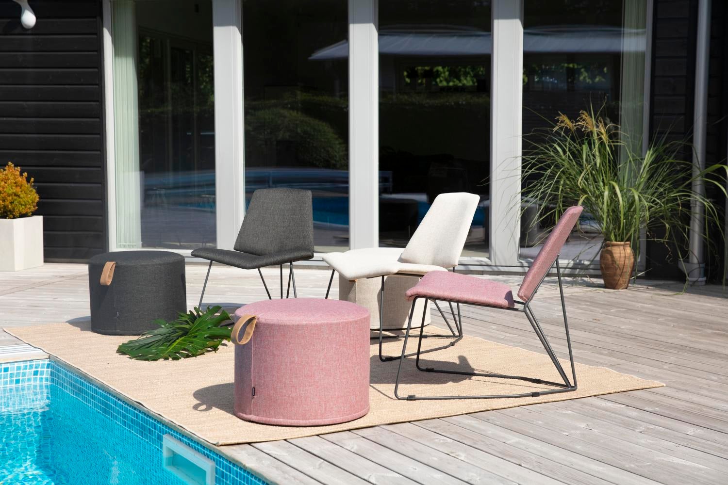 Brafab Pollux fåtölj Rosa/antracit