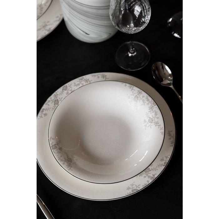 royal porcelain Angelina Platinum Djup tallrik 23,5 cm Vit