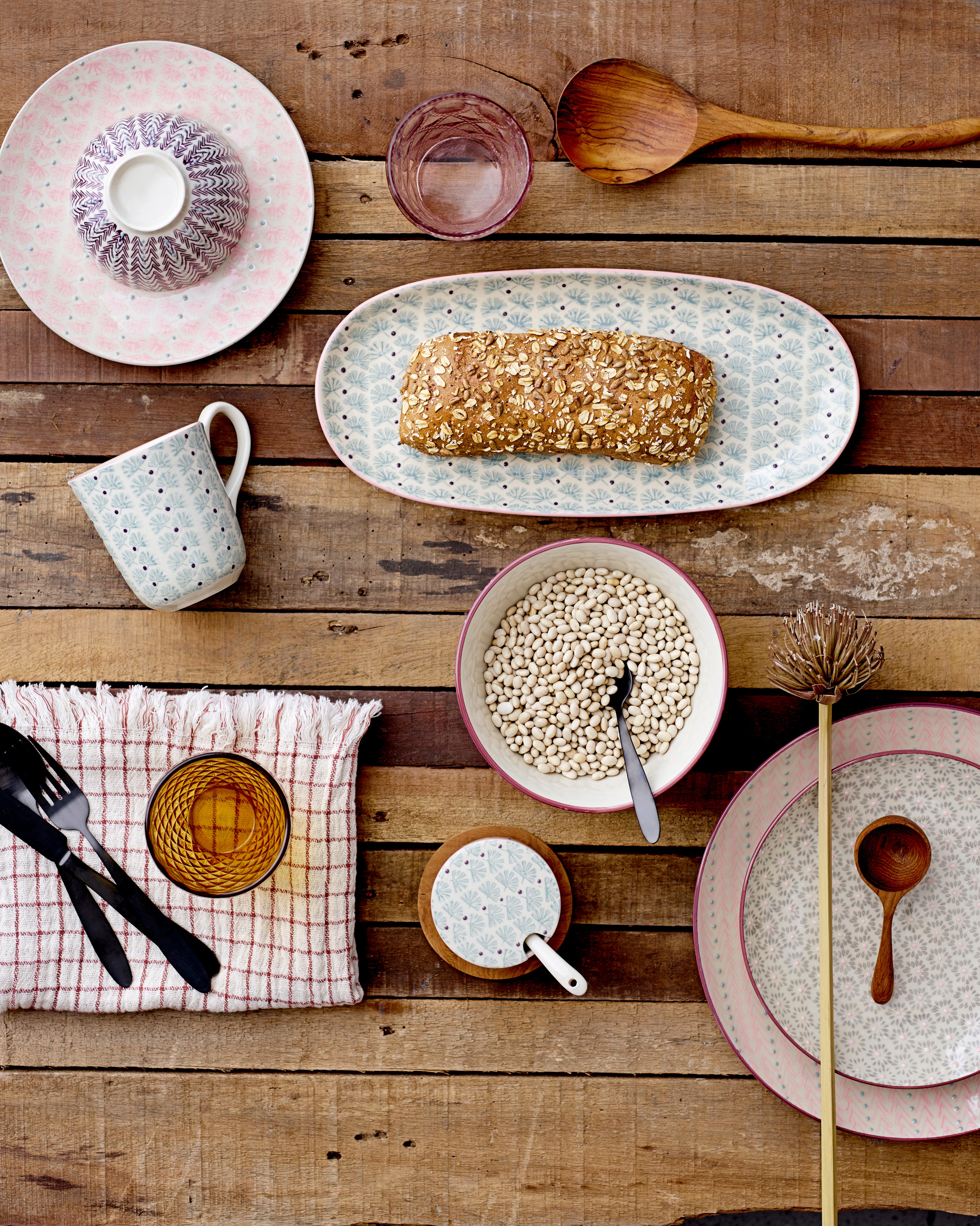 Bloomingville Maya Tallrik, Multi, Stengods