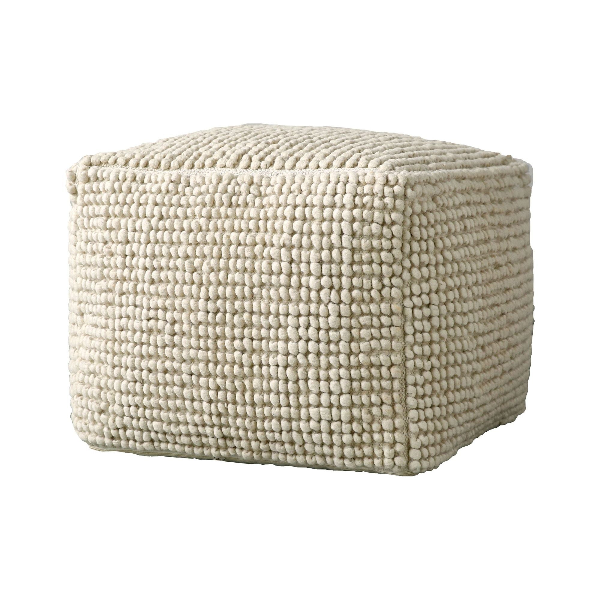Creative Collection Suna Pouf, Natur, Ull