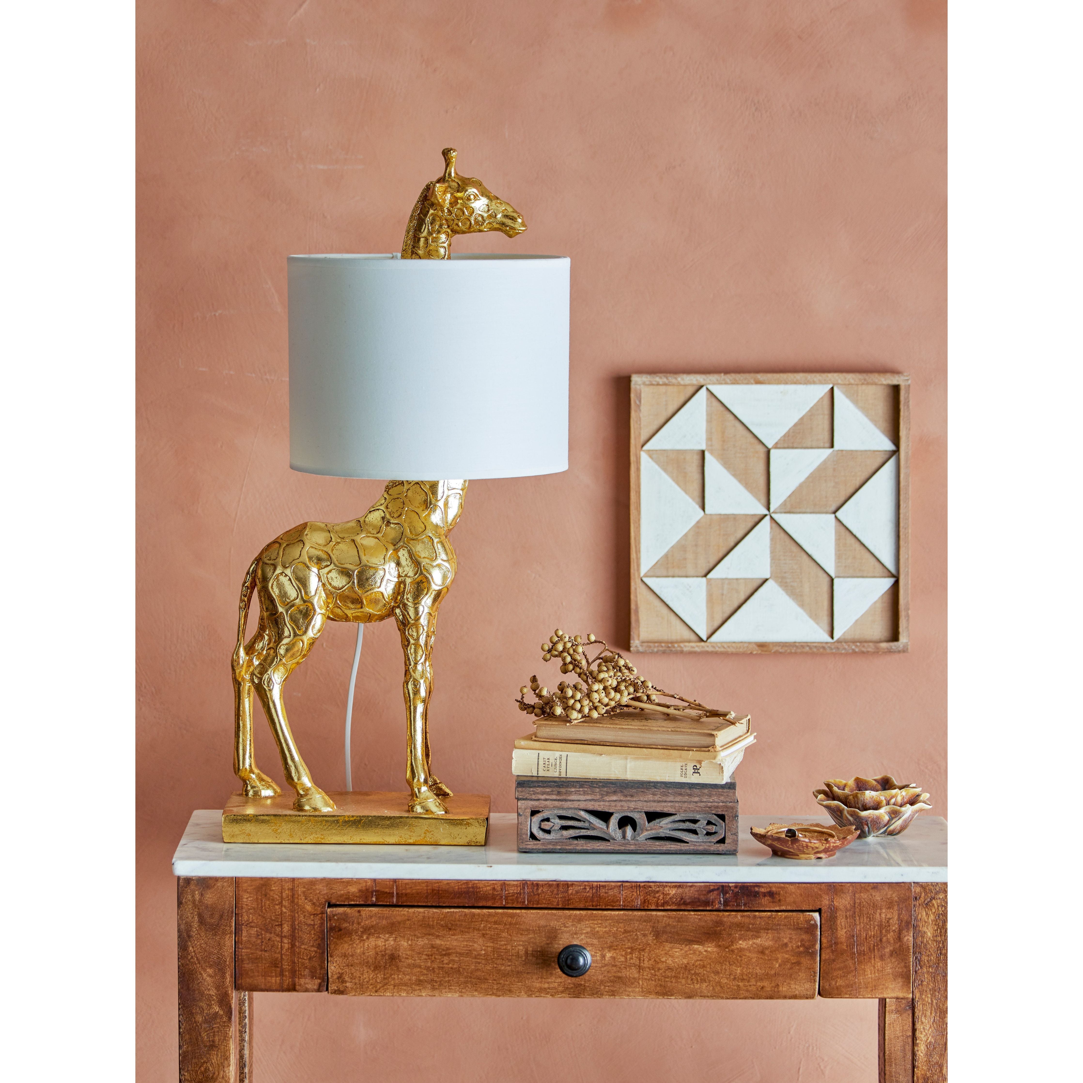 Creative Collection Silas Bordslampa, Guld, Polyresin