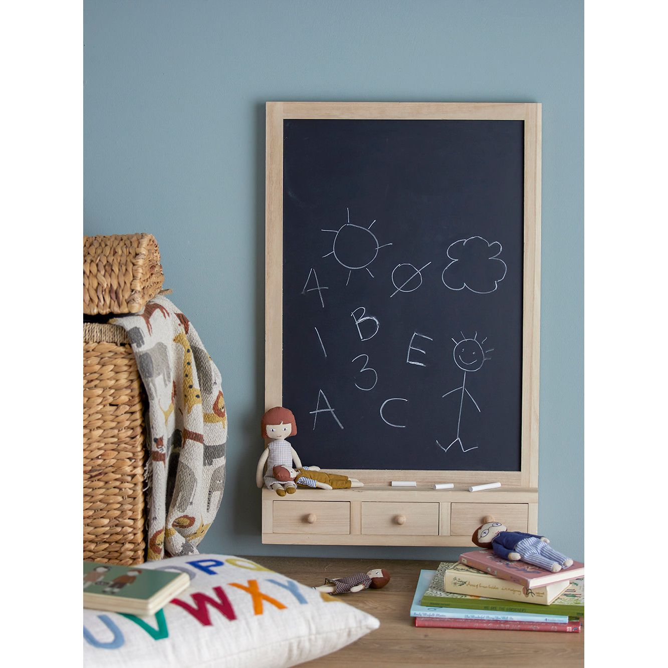 Bloomingville Mini Higma Blackboard, Svart, Paulownia