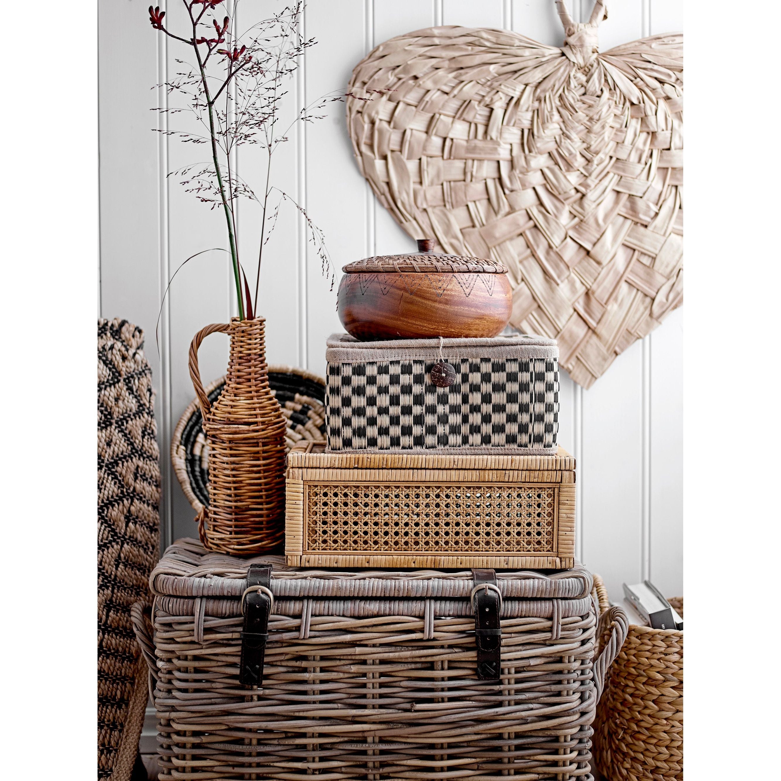 Bloomingville Lally Box med Lock, Natur, Rattan