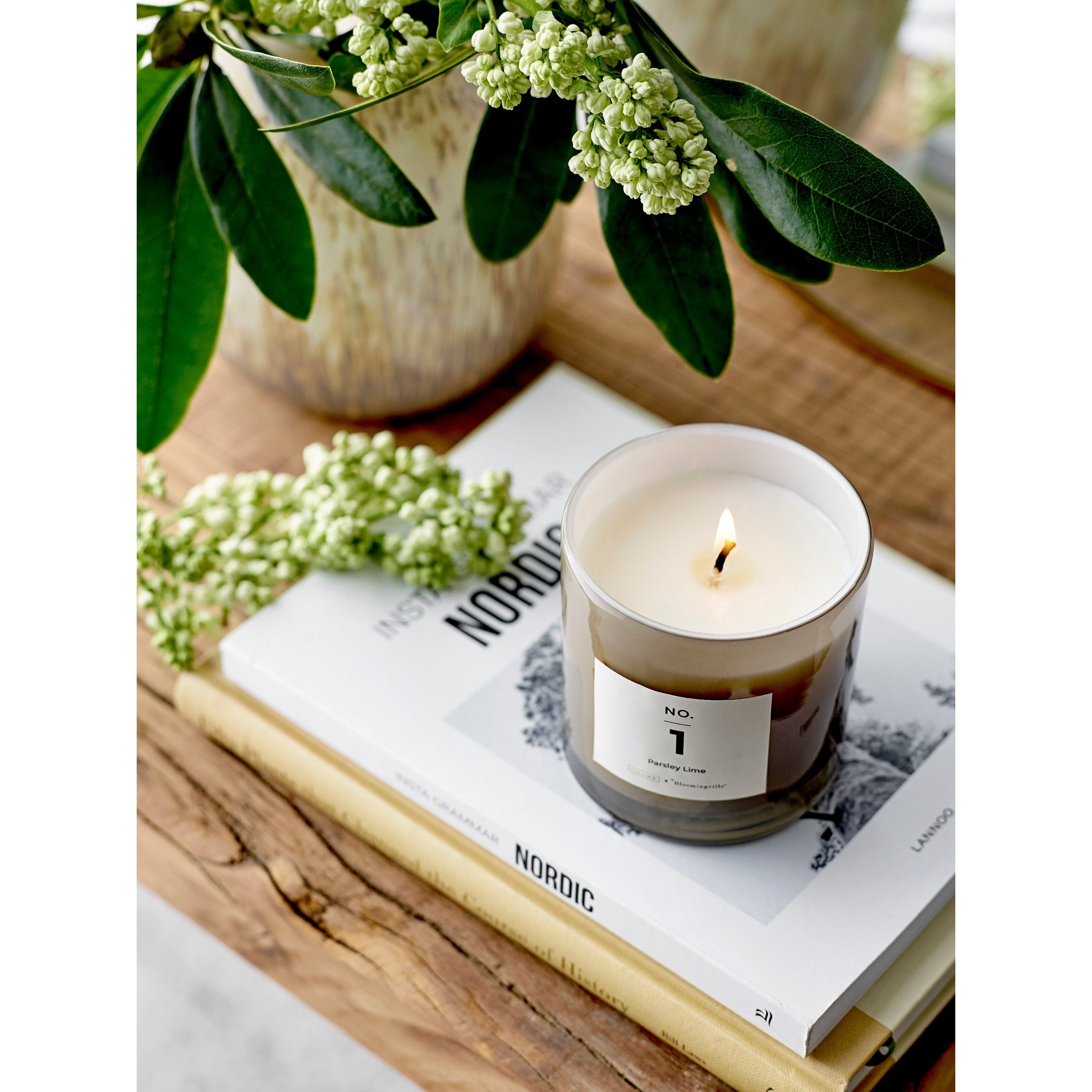 Illume X Bloomingville NO.1-Persilja Lime Doftljus, Grön, Naturligt Vax