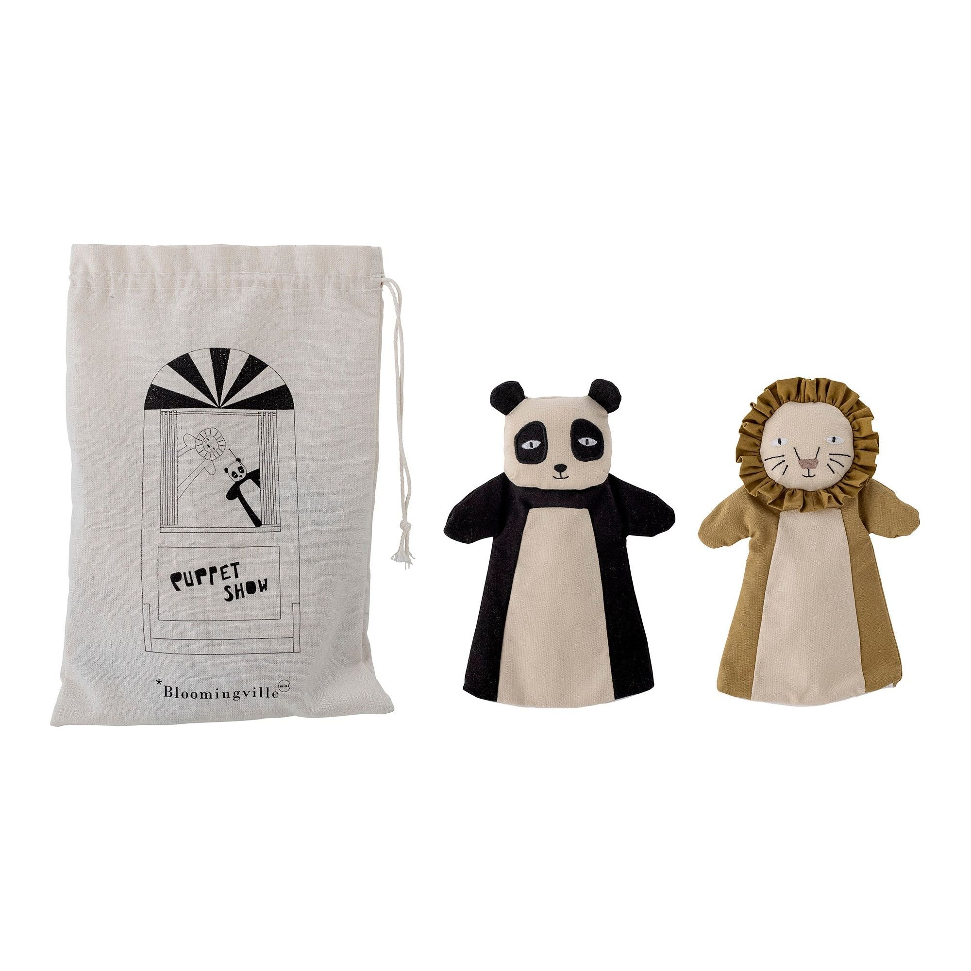 Bloomingville Mini Flynn Handdocka, Brun, Linne