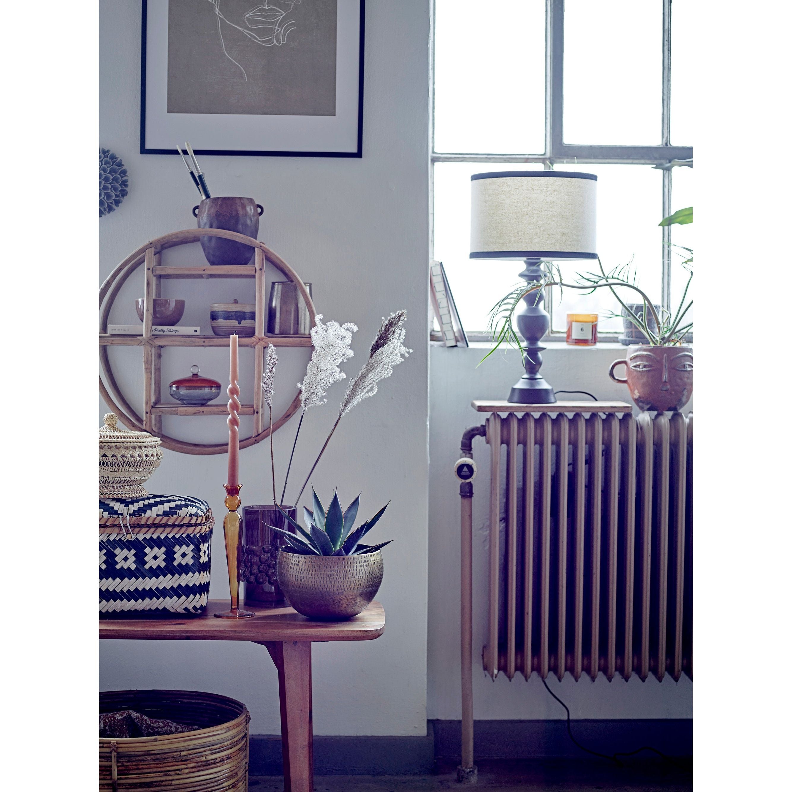 Bloomingville Lar Korg med Lock, Svart, Bambu