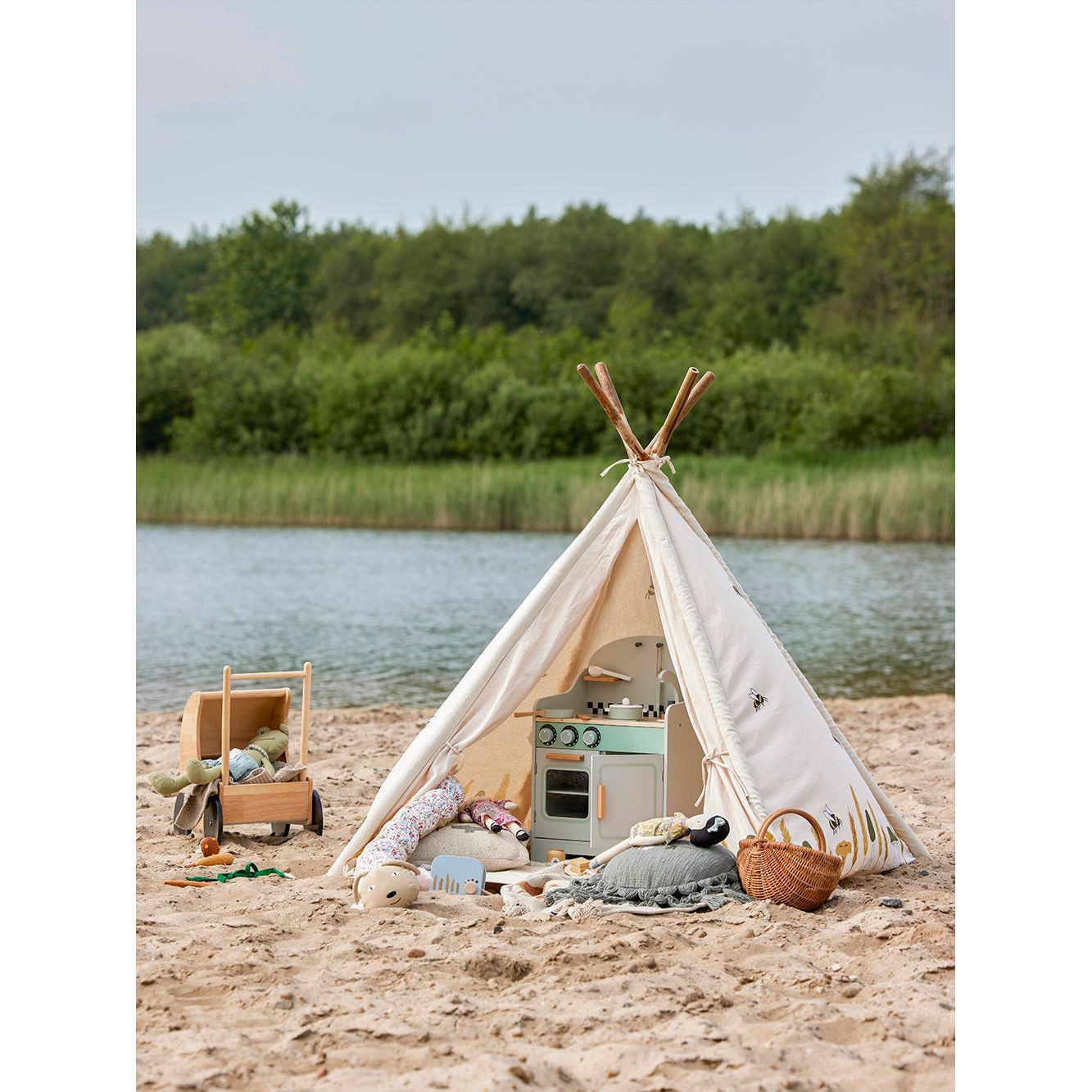 Bloomingville Mini Millo Barnens Tipi, Natur, Bomull