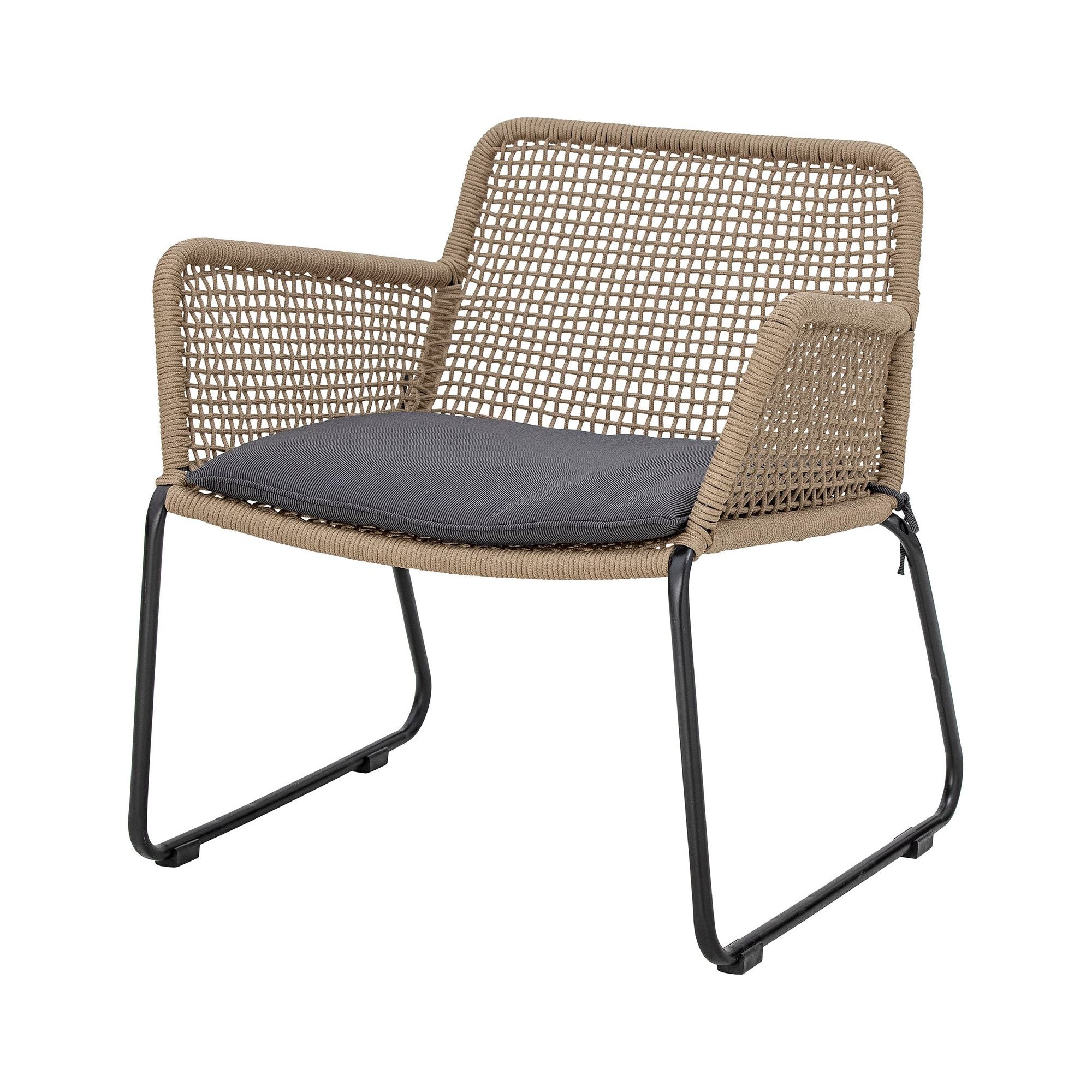 Bloomingville Mundo Loungestol, Brun, Metall