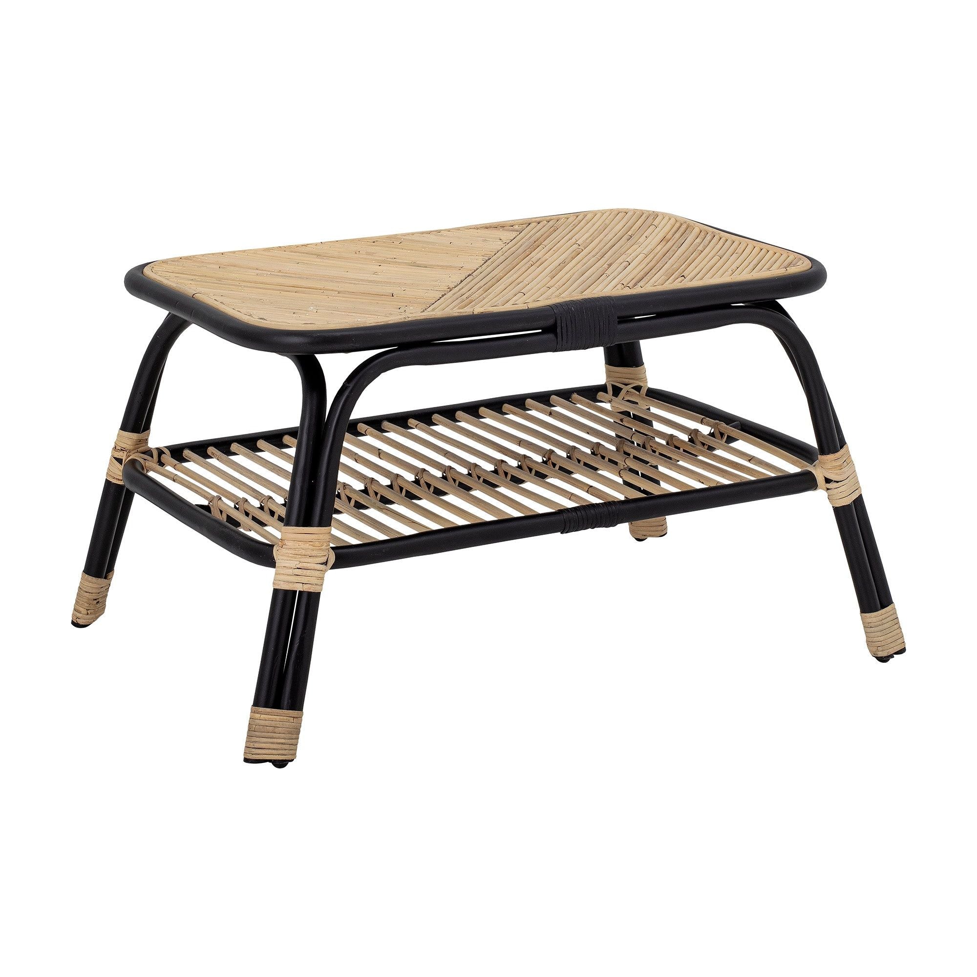 Bloomingville Loue Soffbord, Svart, Rattan